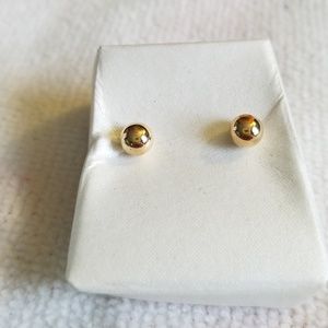 14kt ball earrings